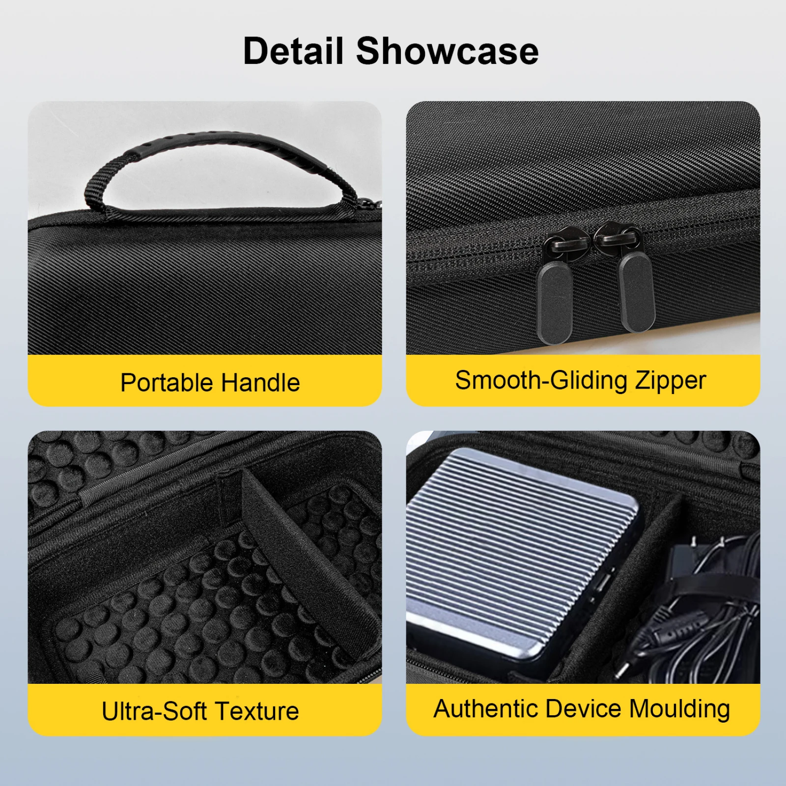 Travel Hard Shell Carrying Case for Mini PC Water-Resistant Storage Bag with Custom Fit Foam & Cable Pocket, Protective Cover
