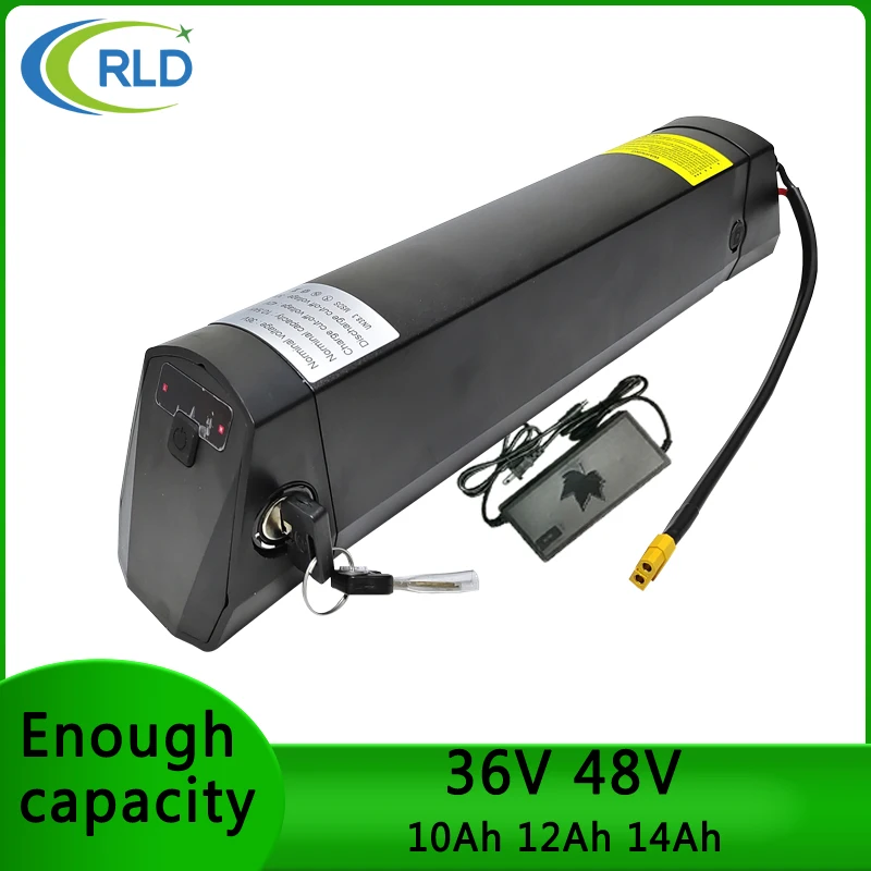 Thunder Ebike Battery with Free Charge, Lithium Ion, Down Tube, Electric Bicycle, 36V, 48V, 9Ah, 10.5Ah, 12Ah, 14Ah