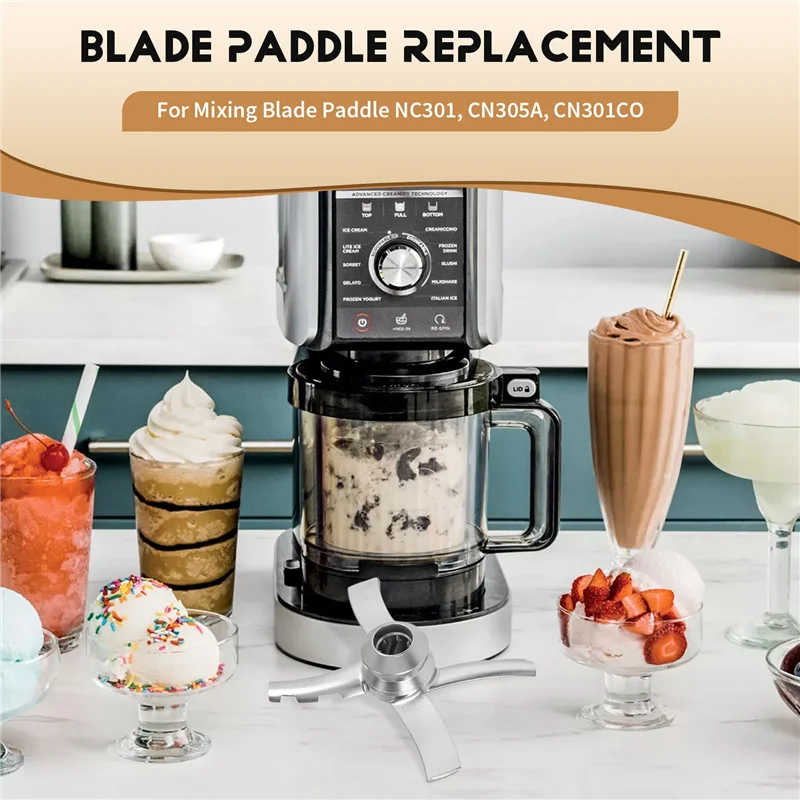 Replacement Paddle Blade For Ninja Creami NC300 Series Ice Cream Makers, Mixing Blade Paddle NC301, CN305A, CN301