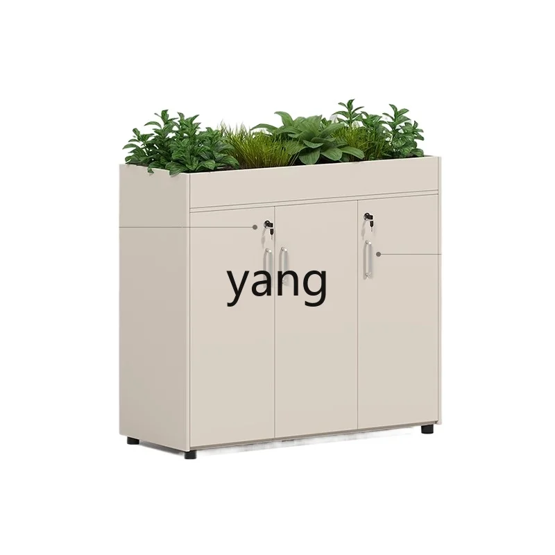 LTT floor-to-ceiling partition side cabinet with lock storage, personalized flower slot cabinet, office furniture