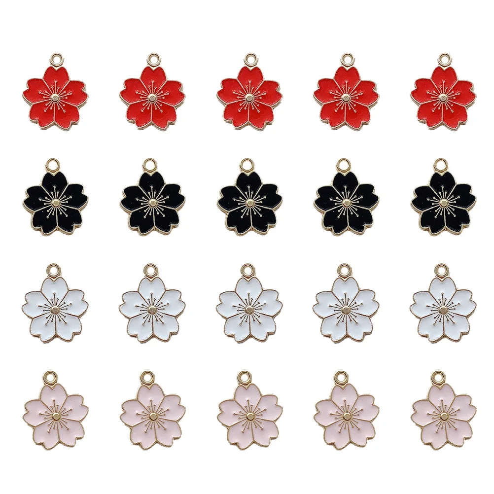 

40Pcs DIY Pendants Jewelry Making Necklace Bracelet Anklet Stylish Unique Gift for Friends Lovers Cherry Blossoms Pendants