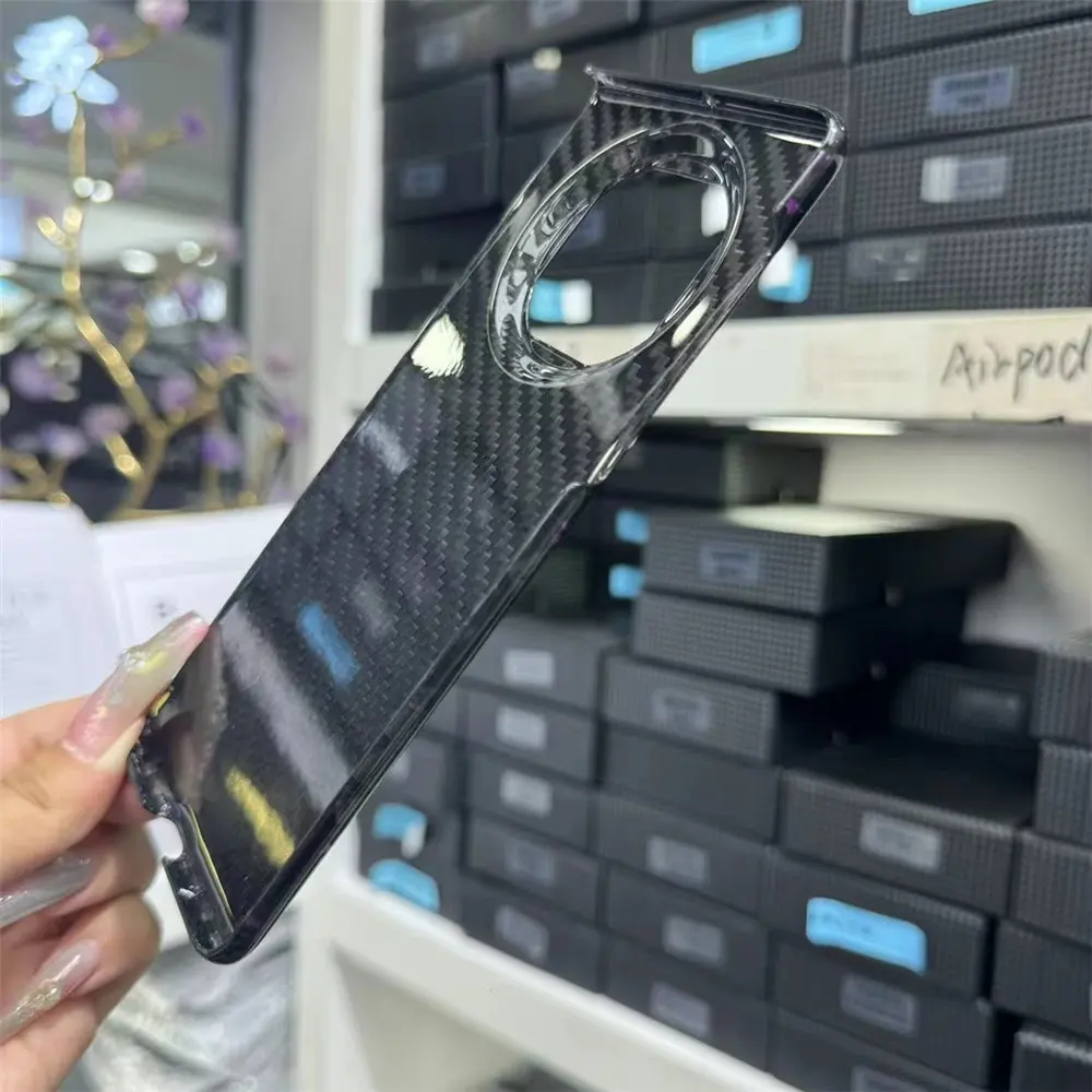 Funda de teléfono de fibra de carbono Real delgada para Huawei Mate X5, Ultra delgada, anticaída, brillante, forjada, dura