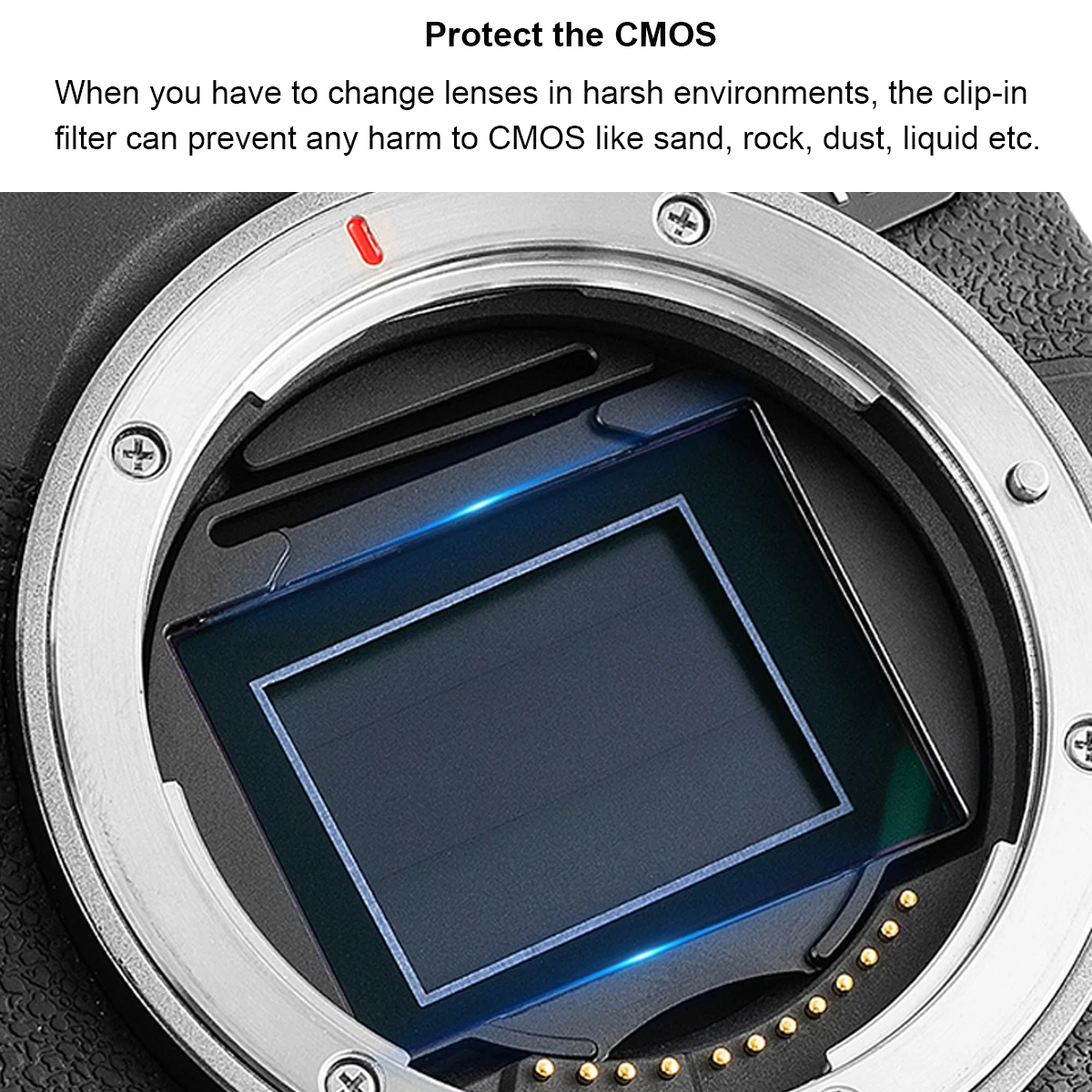 캐논 RF 마운트 미러리스 카메라 EOS R R3 R5 R5II R5C R6 R6II R7 R8 R10용 Kase 클립인 CMOS 필터, MC 광학 유리
