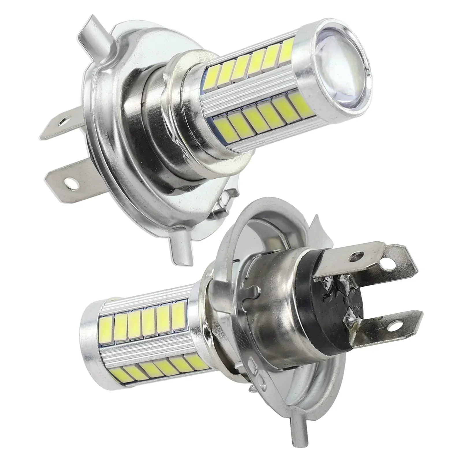 1 Peça Lâmpada LED Automotiva H4 H7 H1 H3 Luzes de Neblina Dianteiras 5630-33SMD 12V 1A Liga de Alumínio Cor 6000K Acessórios