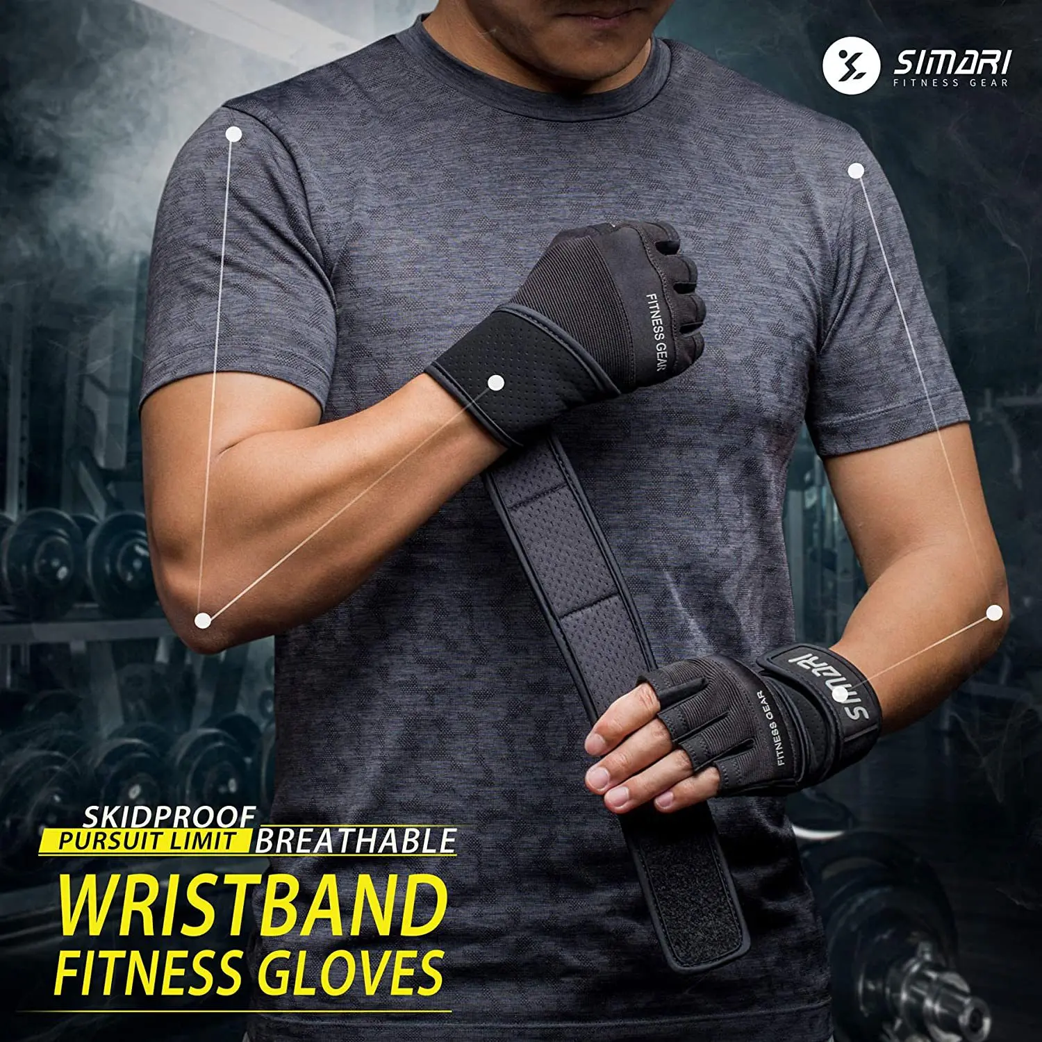 Gym Gloves Fitness for Men Women Weight Lifting Body Building Wrist Wrap Training Sport Half Finger Workout Fitness Gloves 2024