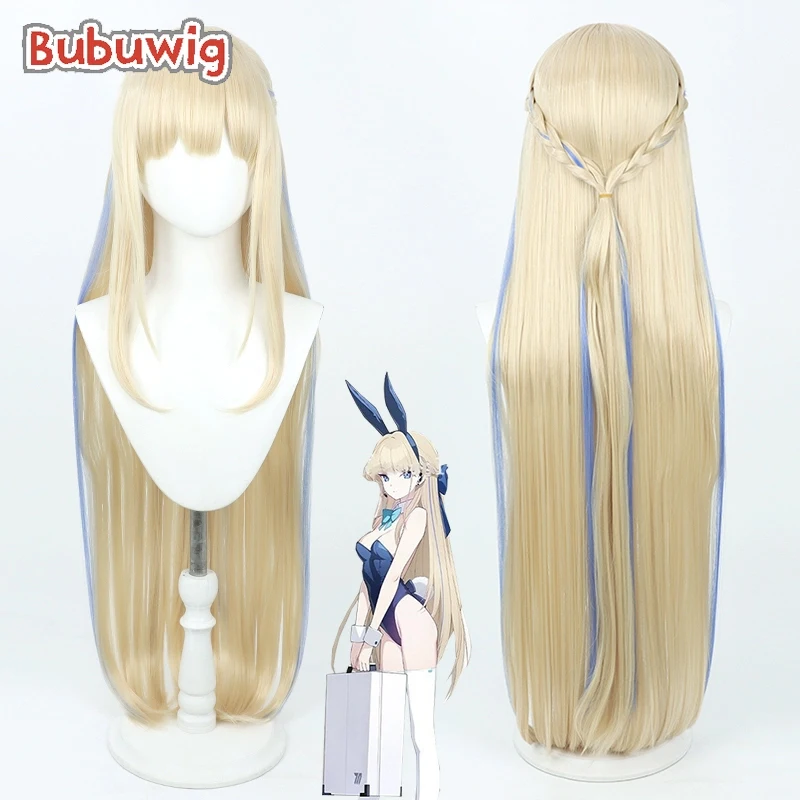 Bubuwig Synthetic Hair ‌Asuma Toki Cosplay Wigs Blue Archive Asuma Toki 90cm Long Blonde Mixed Blue Cos Wigs Heat Resistant