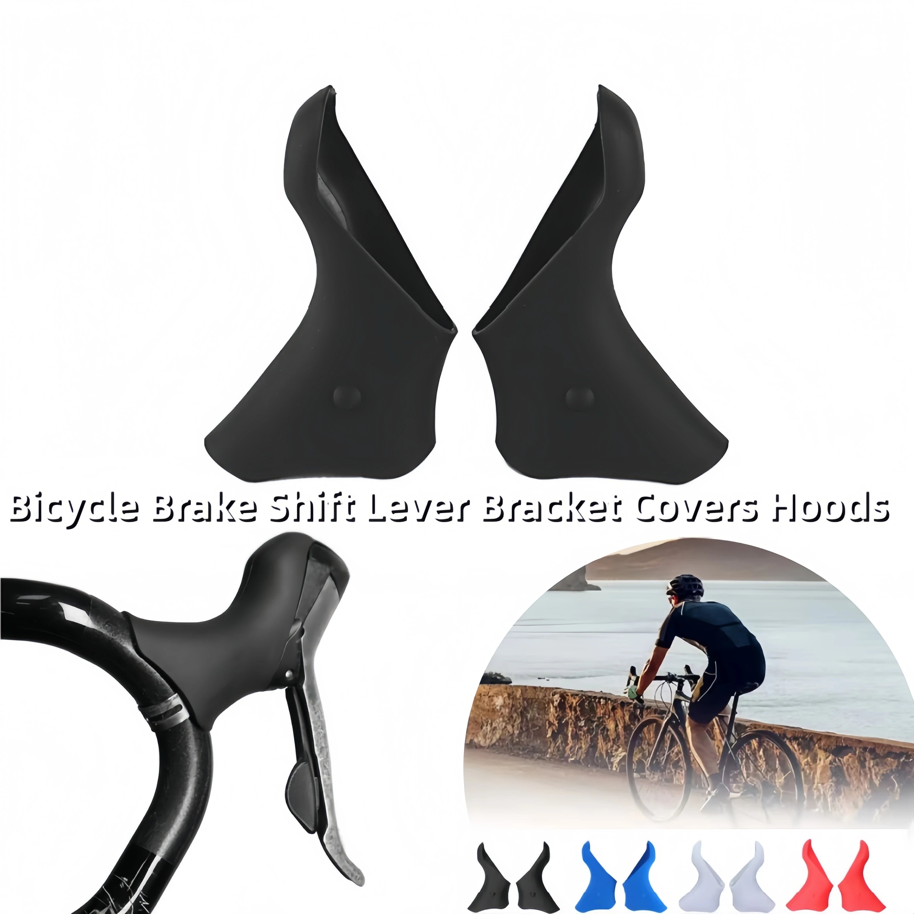 AliExpress NONE Durable Rubber Road Cycling Shifter Brake Lever Handlebar Covers Protective Grips for Bike Shifters Cycling Repair Upgrade