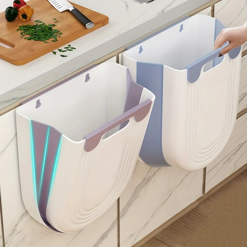 Küche Klapp Hängen Mülleimer Hause Badezimmer Schrank Wand Montiert Mülleimer Küche Zubehör