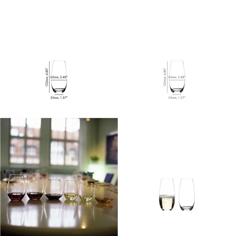 

O Wine Tumbler Champagne Glass, Set of 2