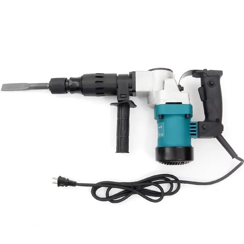 Electric Demolition Hammer 0810 1200W High Power Concrete Handheld Multifunction Wall Chipping 2-in-1 Drill Hammer