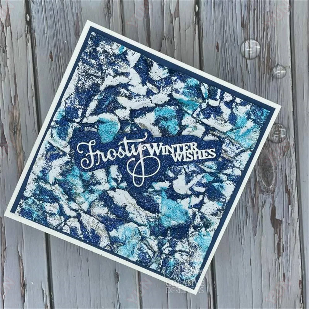 المعادن قطع يموت froبها بنفسك فروستي الشتاء Wishes الحرفية يموت سكرابوكينغ ورقة كرافت اليدوية جعل ألبوم بطاقة #4