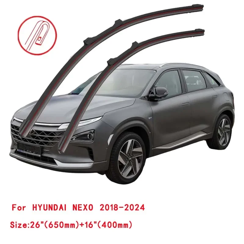 

For HYUNDAI NEXO 2018-2024 Car Windshield Wiper Blade Front Windscreen Brushes Washer Accessories Window Cleaning Replacement