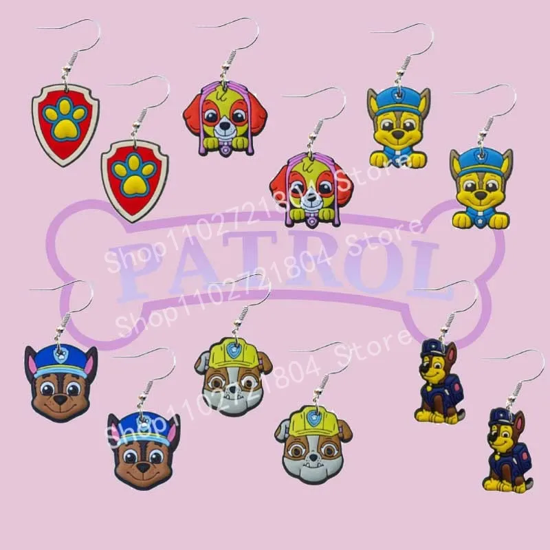 PAW Patrol Earrings Cartoon Anime Character Chase Skye Marshall Dangle Earrings Decoration Creative Accessories girl's Gifts