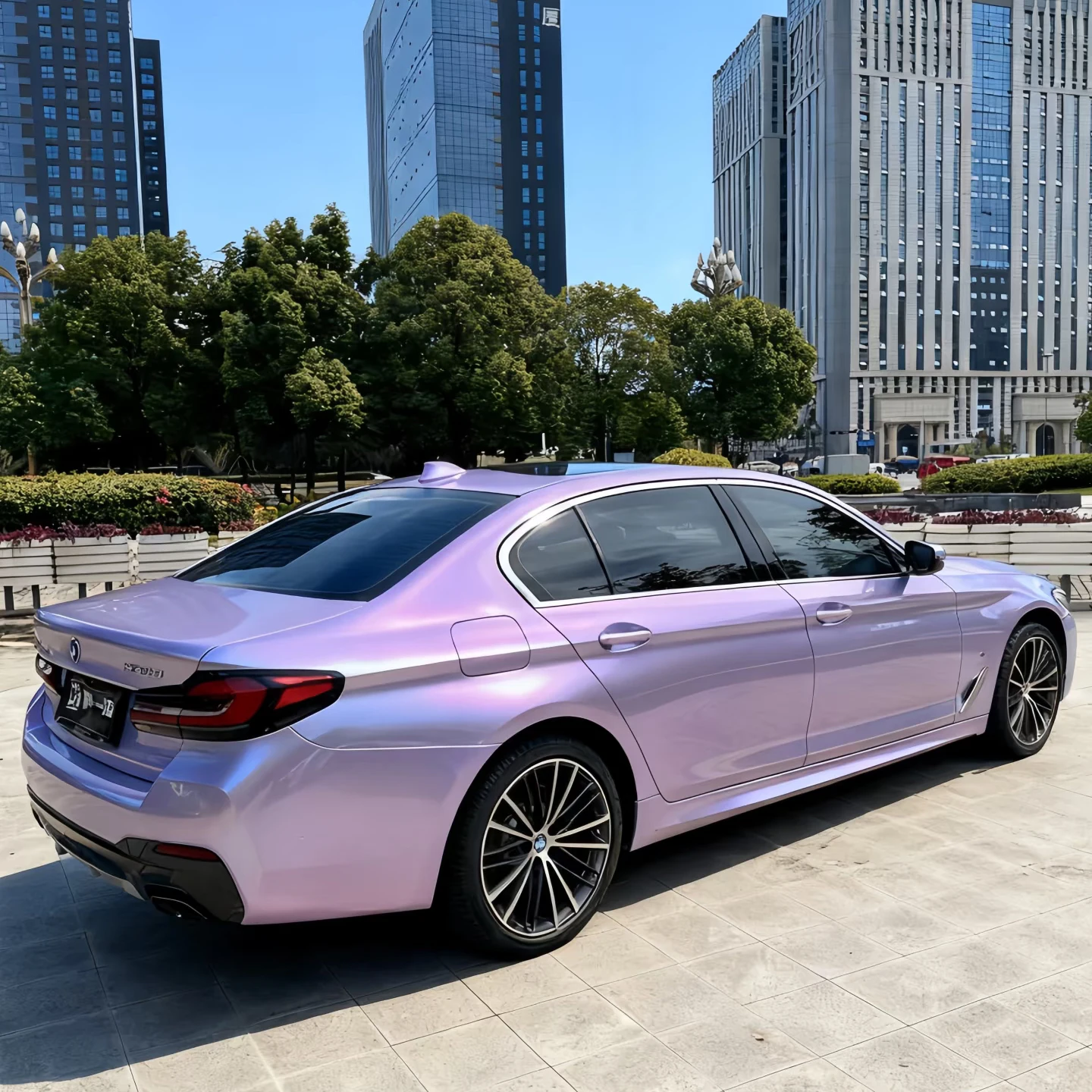 

Purple Metallic PET Liner Car Hood Wrap Sample Vinyl Custom Decals And Graphics for Vehicle Hood