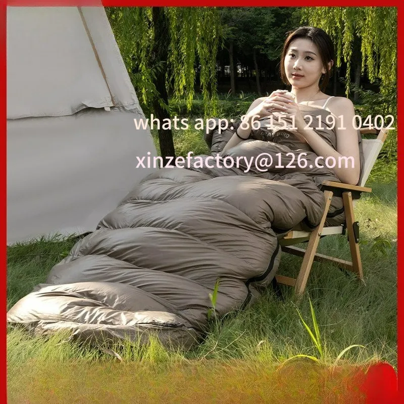 

Customizable Winter Camping Down Sleeping Bag Outdoor Ultra Light Cold Protection Envelope Down Sleeping Bag Filled Down 1000g