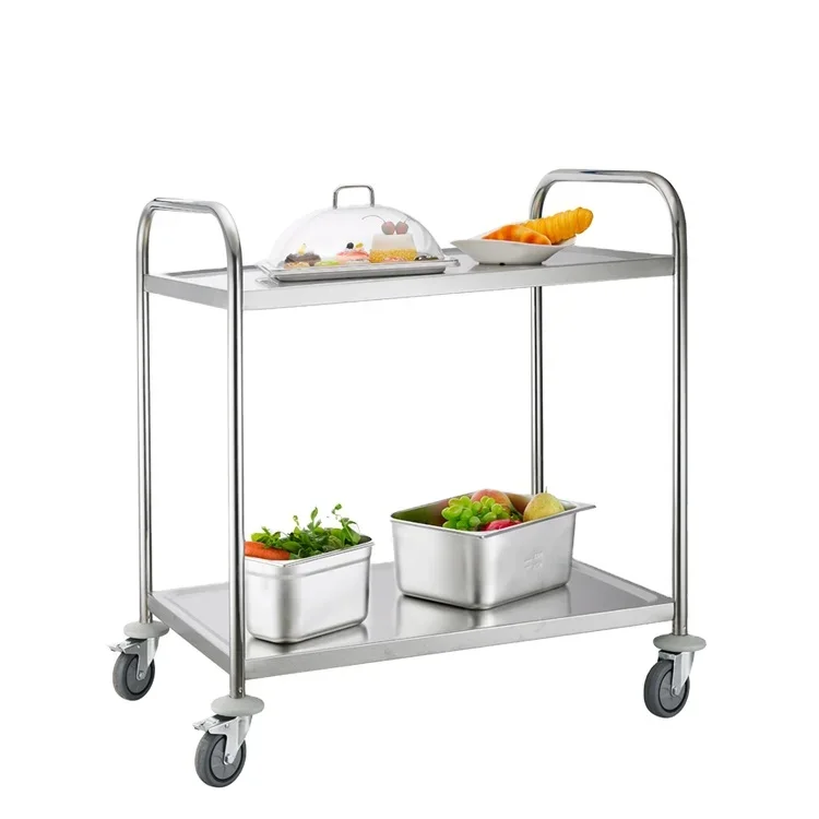 Hotel Restaurant  Stainless Steel Housekeeping/Kitchen Tool Trolley Cart