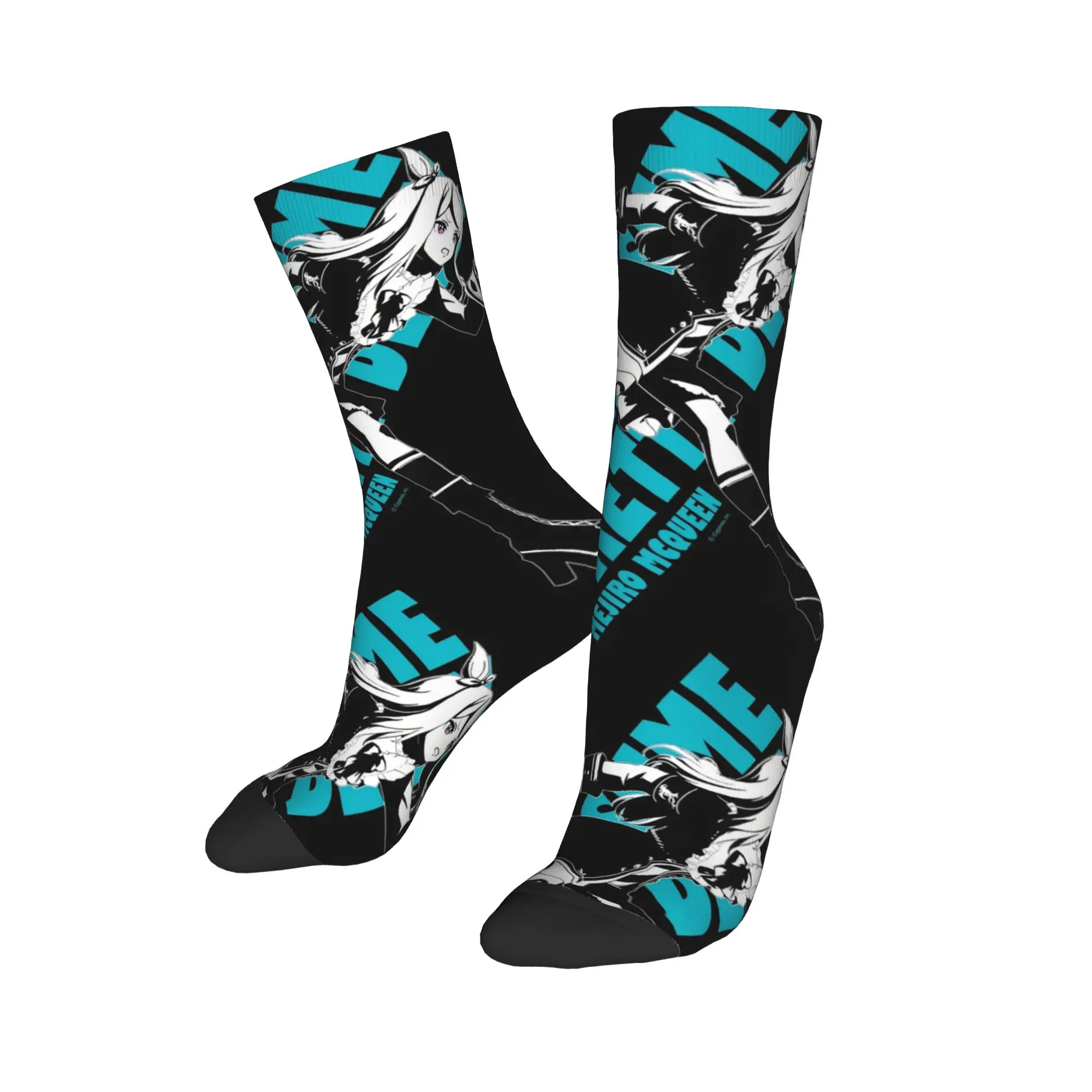 جوارب هيب هوب Umamusume Pretty Derby Anime لكرة السلة من البوليستر لامتصاص العرق للجنسين