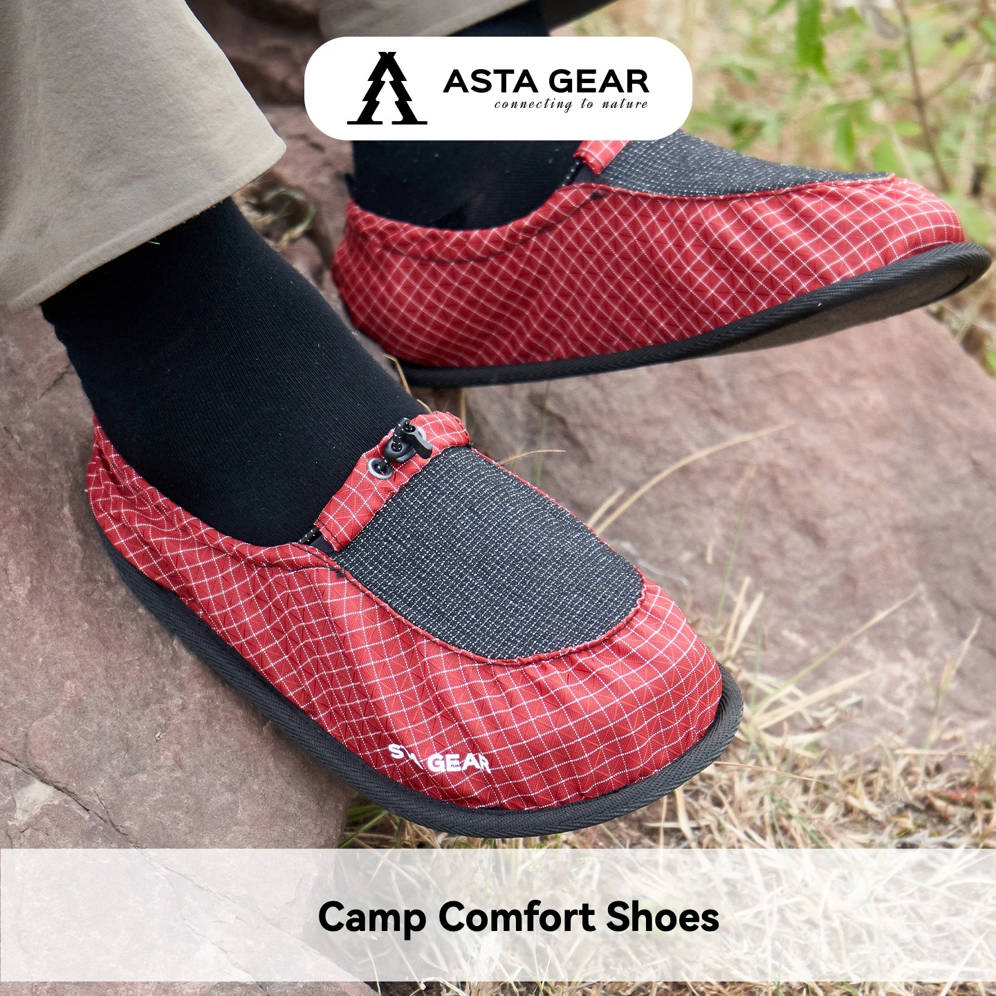 ASTAGEAR Camp Slippers, Lightweight Portable Recovery Slippers for Outdoor Camping, Hiking & Trekking