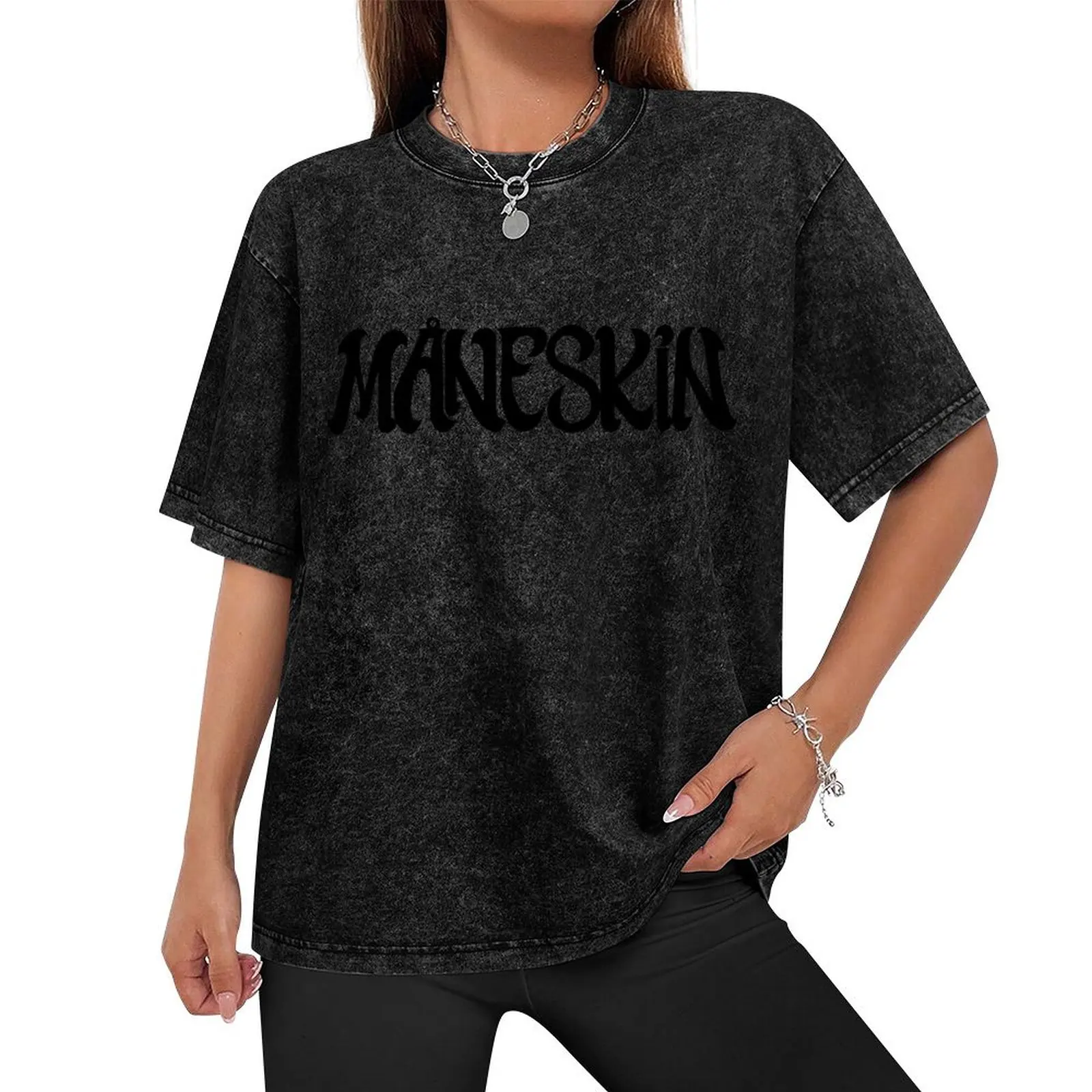 Maneskin Logo [black] T-Shirt street wear essential t shirt cheap stuff summer tops mens clothes