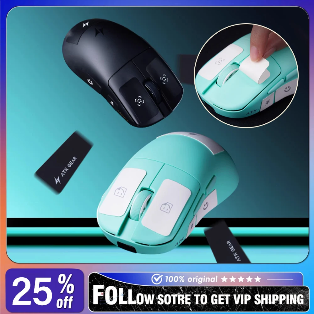 ATK Mouse Universal Anti-slip Sticker 5Size Configurations 42 Pieces E-sports 0.3mm Ultra-thin Sweat-absorbent Anti-slip Sticker