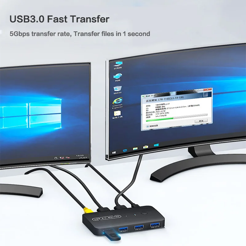 USB 2.0 USB 3.0 KVM Switch Mouse-keyboard Sharer 2 in 4 out  4 in 4 out Computer Controller Printer Switch USB Switch