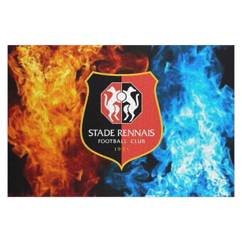 Il stadio blu del fuoco di Rennes Jigsaw Puzzle Nome personalizzato Legno Puzzle personalizzato per bambini Foto Regali personalizzati Puzzle