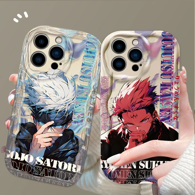 Jujutsu Kaisen Anime Phone Case for iPhone 17 Air 16 15 14 13 12 11 Pro Max Plus 16E XR XS X 7 8 Shockproof Silicone Back Cover