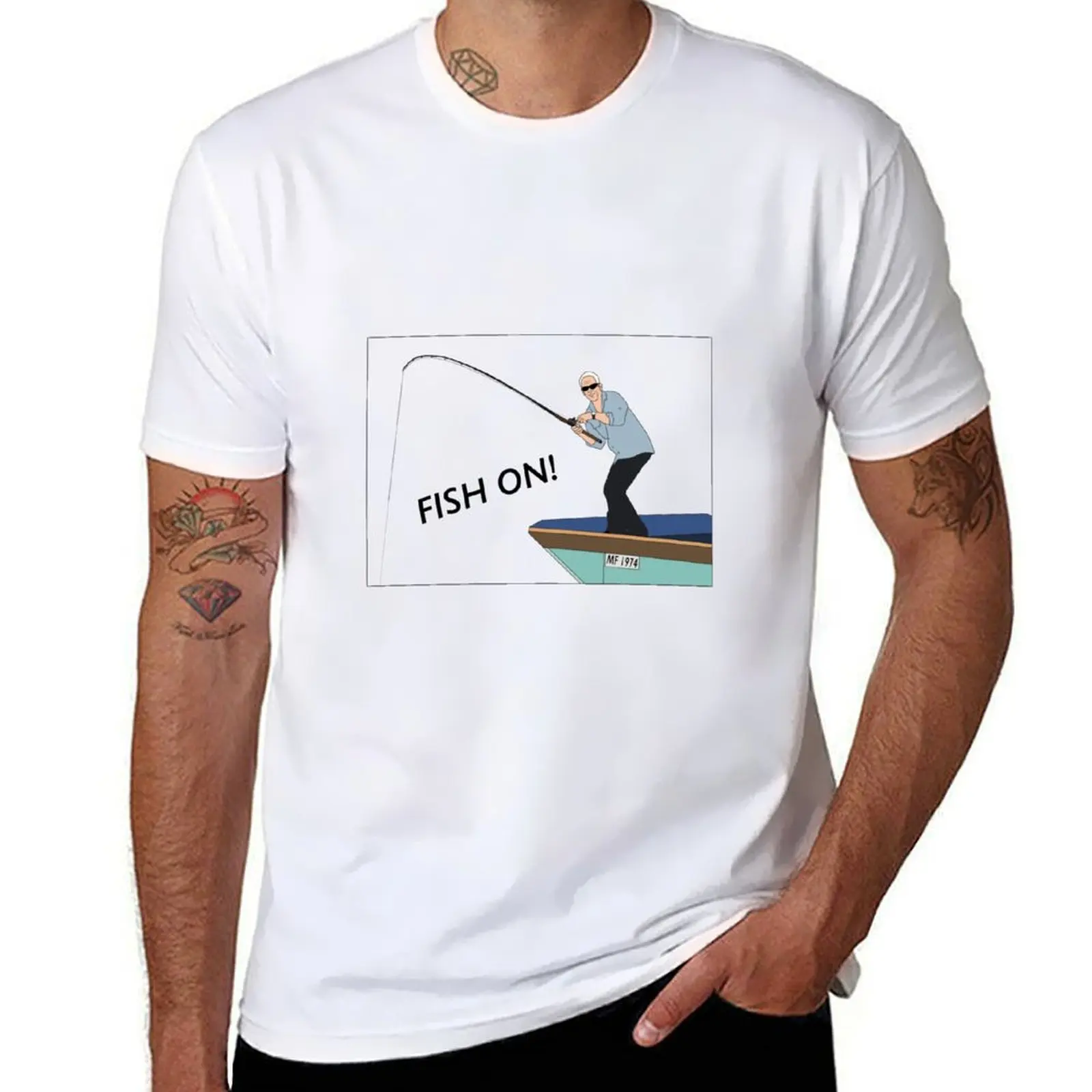 

Jeremy Wade - Fish On! T-Shirt man t shirt heavy cotton t shirts designer t shirt for man T-shirt