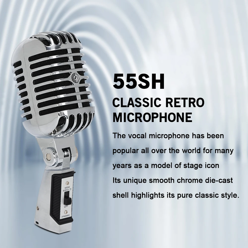 KDES 55SH SERIES II Professional Wired Vintage Classic Microphone Dynamic Vocal Mic Microphone For Live Performance Karaoke