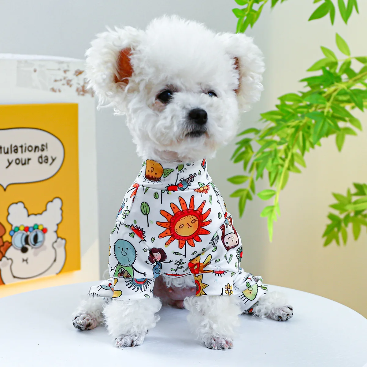 Comfort Dog Apparel For Small Dogs Indoor Casual Pet Pajamas Air Conditioner Clothes XS XL Pomeranian Yorkshire Tracksuit Shirts