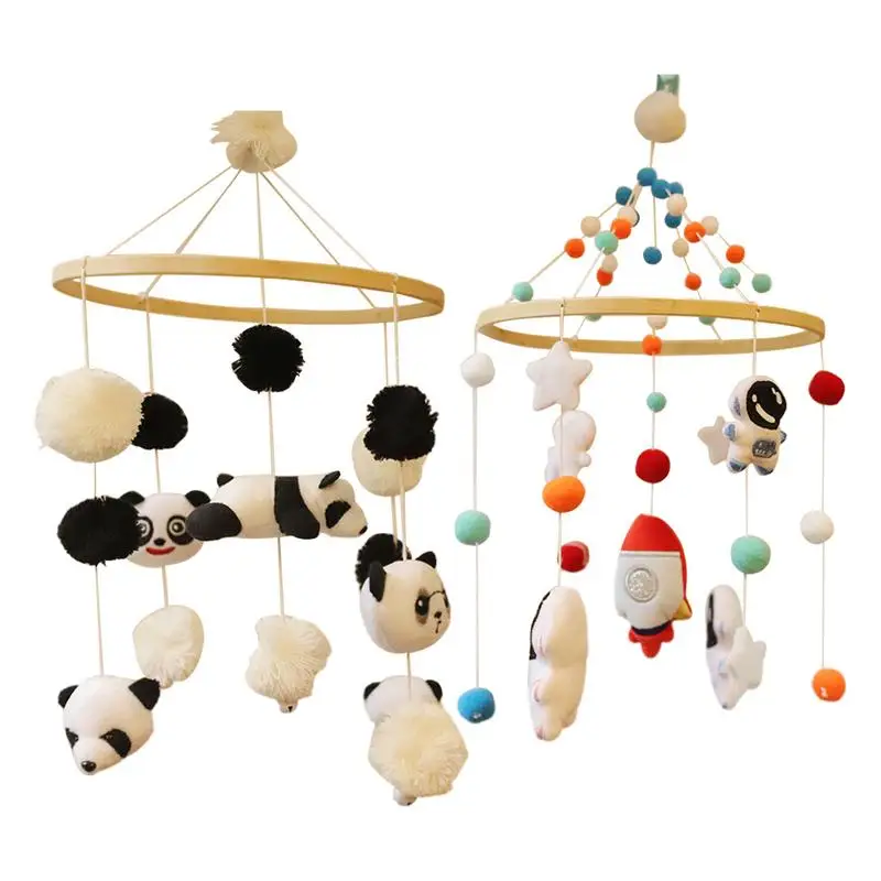 0-12 Months Wooden Mobile On The Bed Newborn Bed Bell Hanging Toys Montessori Baby Rattle Toy For Boys Girls Birthday Gifts