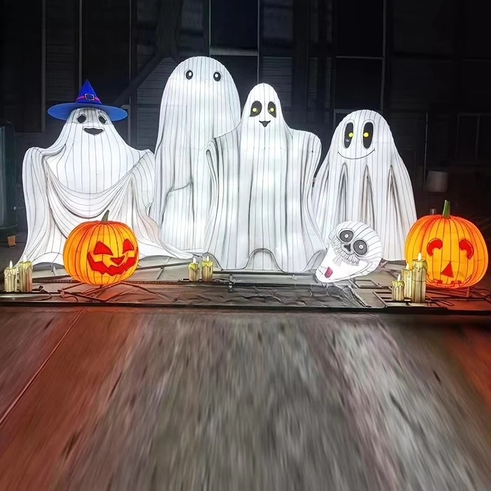 زينة فانوس كبيرة مقاومة للماء على شكل يقطين الهالوين