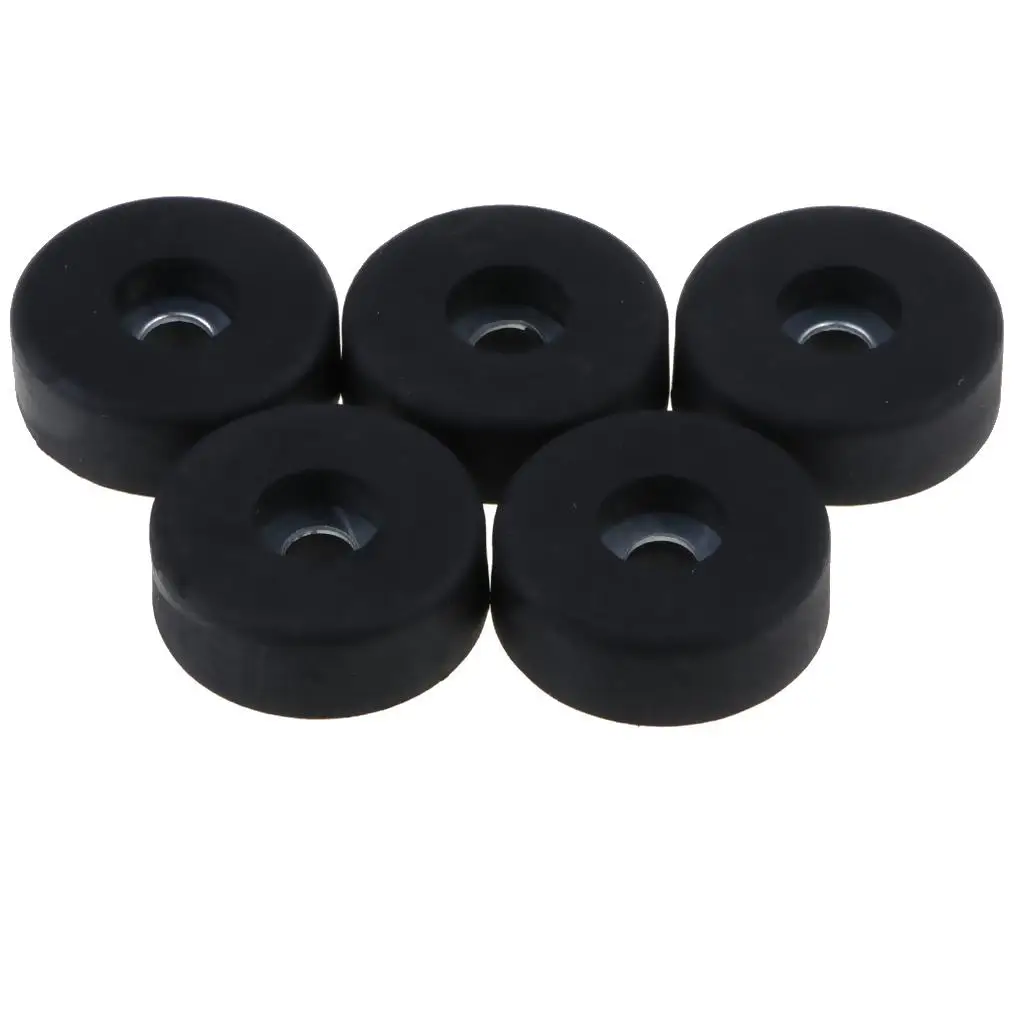 5Pcs Isolation Rubber Feet Pad Base 30x10mm Cabinet Amplifier Speaker CD DVD