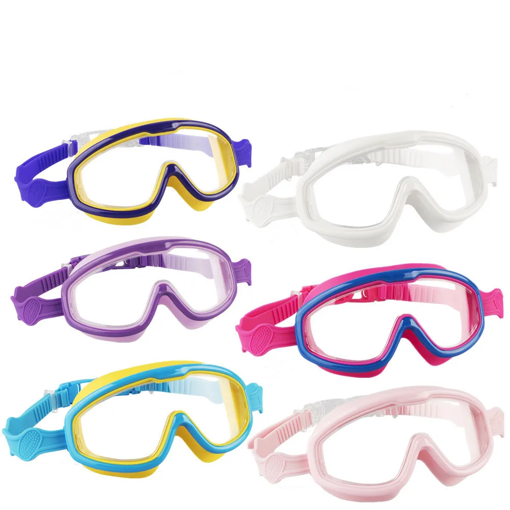 2022 New Children's Goggles Large Frame Waterproof and Anti-Fog HD Swimming Eye Protecter Boys And Girls Sportswear