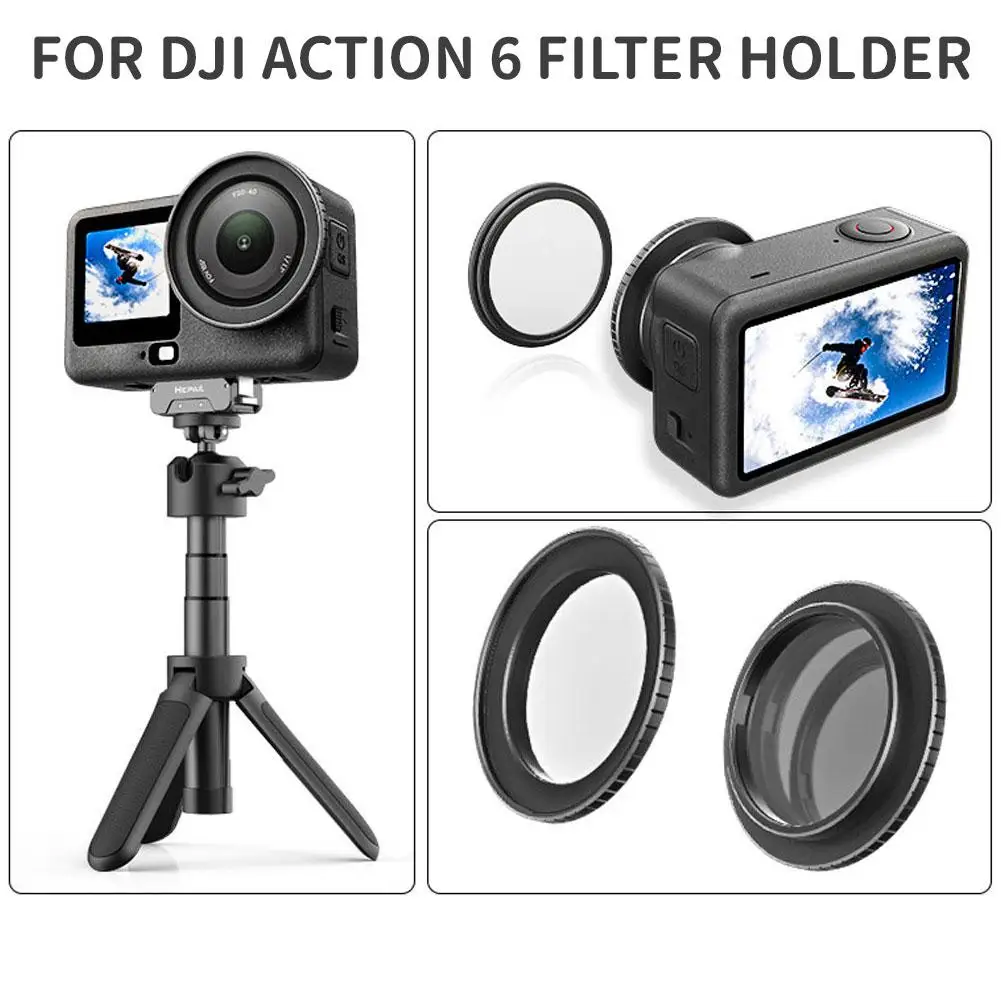 

For DJI ACTION 6 Filter Holder For Sports Camera Protection Filter Frame Made Of Lightweight And Durable Metal Material