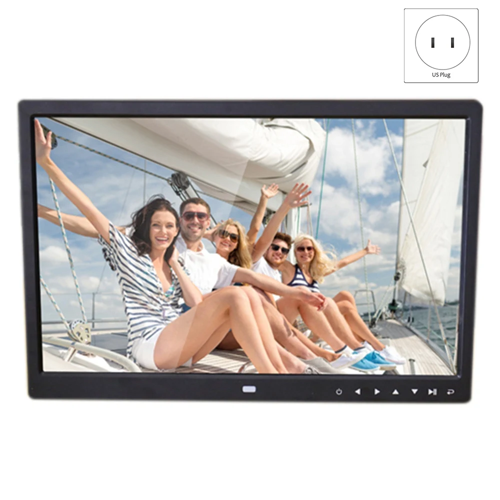 جديد 17 بوصة TFT-LCD HD إطار الصورة الرقمية القرار 1440x900 250Cdm2 عرض الشرائح على مدار الساعة عن بعد مشغل أفلام سطح المكتب (قابس الولايات المتحدة)