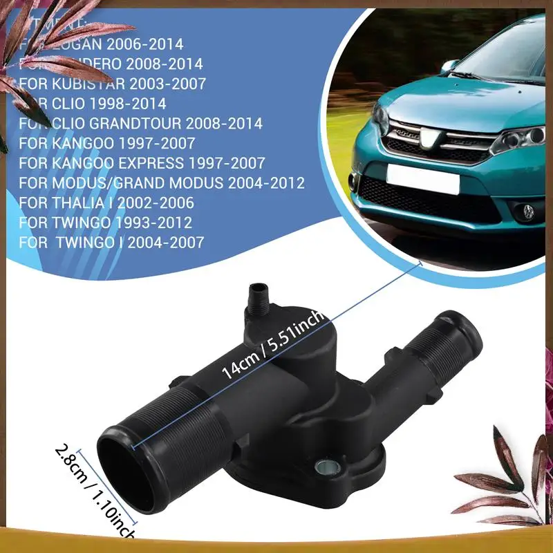 

AB59-For Renault Clio Kangoo Twingo For Dacia Logan Sandero For Nissan Kubistar 8200660882 Engine Coolant Thermostat With Housin