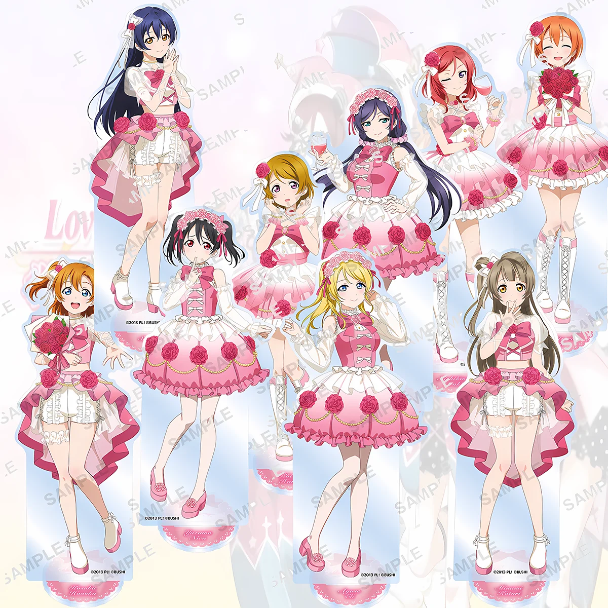 Anime Love Live! Elegante Soporte Acrílico Coleccionable de 15 cm, Accesorio de Música y Anime, Regalo del Día de la Madre para Fans Otaku, Llavero