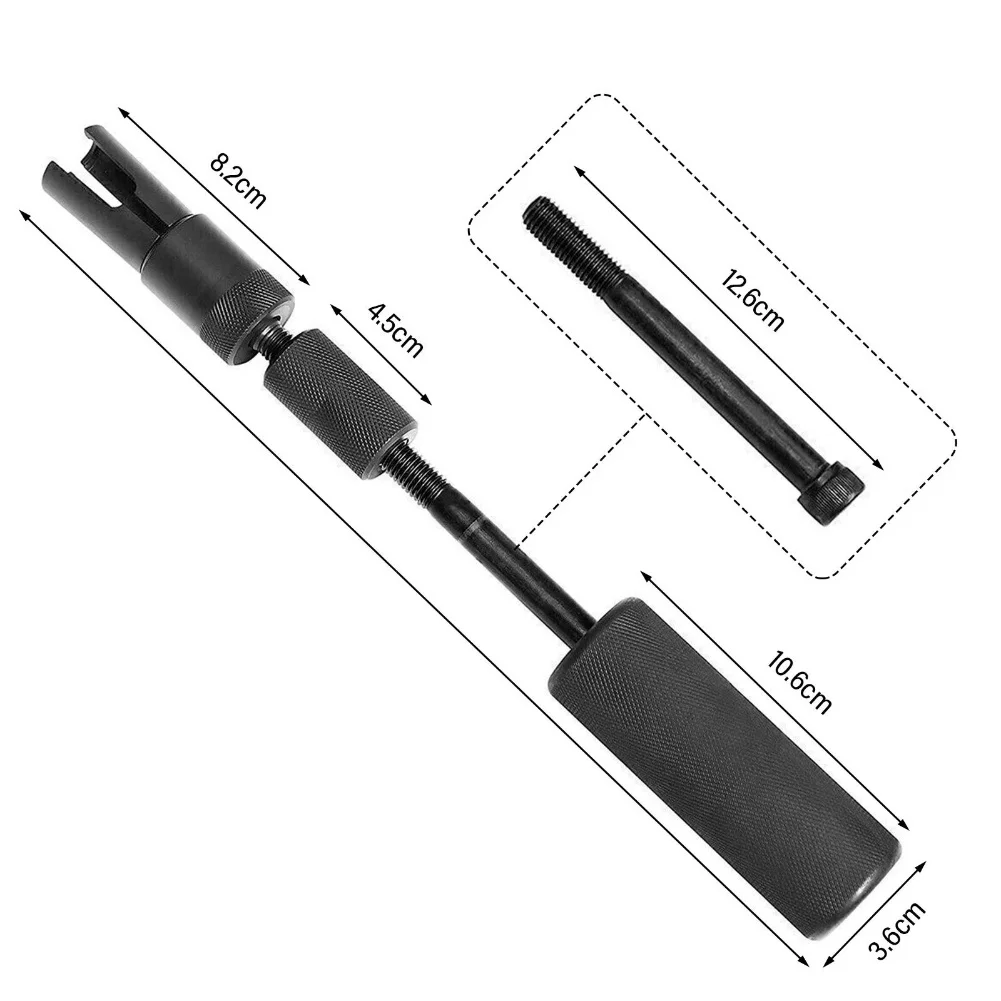 أدوات صيانة السيارات ملحق أداة المحرك الأسود حاقن الوقود أداة مجتذب العلامة التجارية الجديدة حالة سهلة التركيب المواد المعدنية