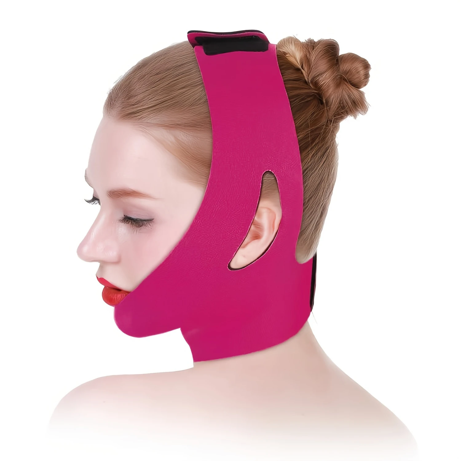 Face Slimming Double Chin Skin Strap Bandage Belt - เข็มขัดกระชับสัดส่วนใบหน้าที่มีประสิทธิภาพสําหรับการปรับปรุงรูปทรงใบหน้า - ใบหน้าที่ปรับได้