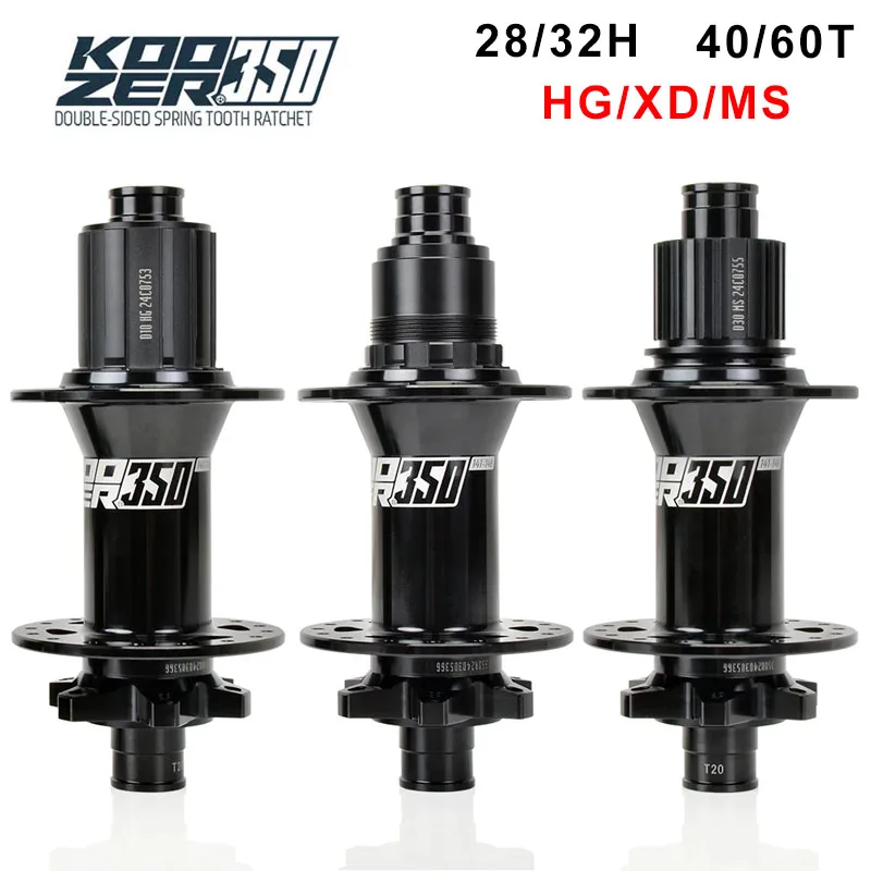 Koozer 350 28H 32H Boost HG XD MS 11 12s Bike Parts Ratchet 40T 60T Cr-Mo Steel Axle 5x141 QR 15x110 12x148 MTB Hubs Bicycle Hub