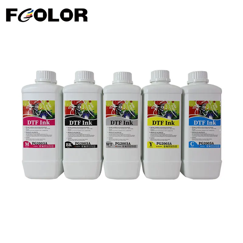 Fcolor 1000ml * 6 pg2003a dtf-Tinte direkt auf dtf-Transfer film tinte für epson l1800 l800 xp600 i3200 Druckkopf-dtf-Drucker eingestellt