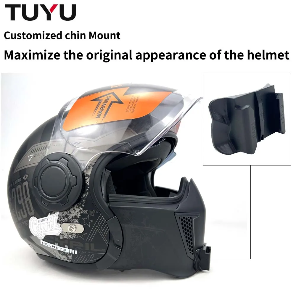 For CYRIL OP12A Helmet Custom Aluminium Chin Mount for GoPro Hero 12 11 10 9 8 Insta360 X4 Ace pro X3 X2 One rs DJI Accessories