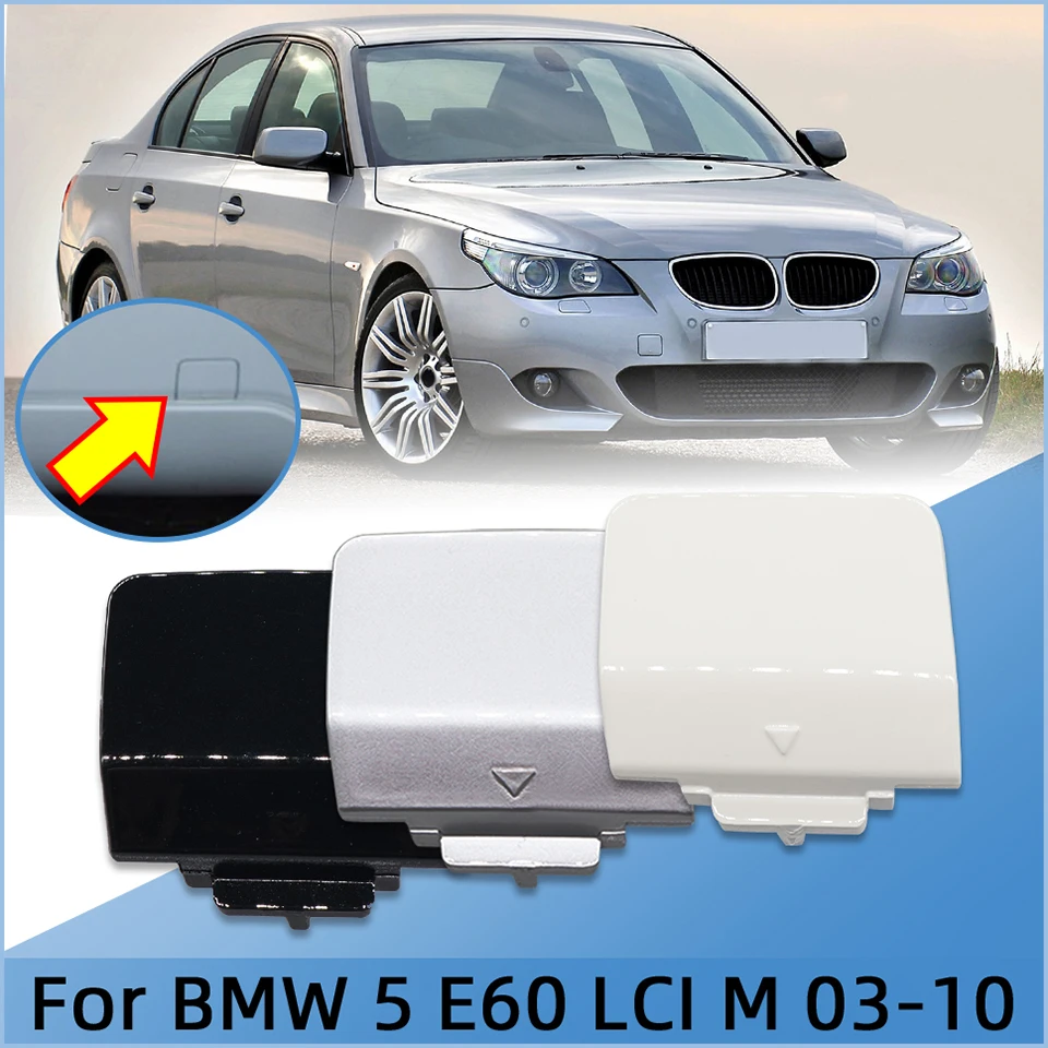 Car Accessories For BMW 5 Series E60 LCI M-Sport 2003-2010 Rear Bumper Tow Hook Eye Cover Cap Towing Hauling Shell Lid Trim