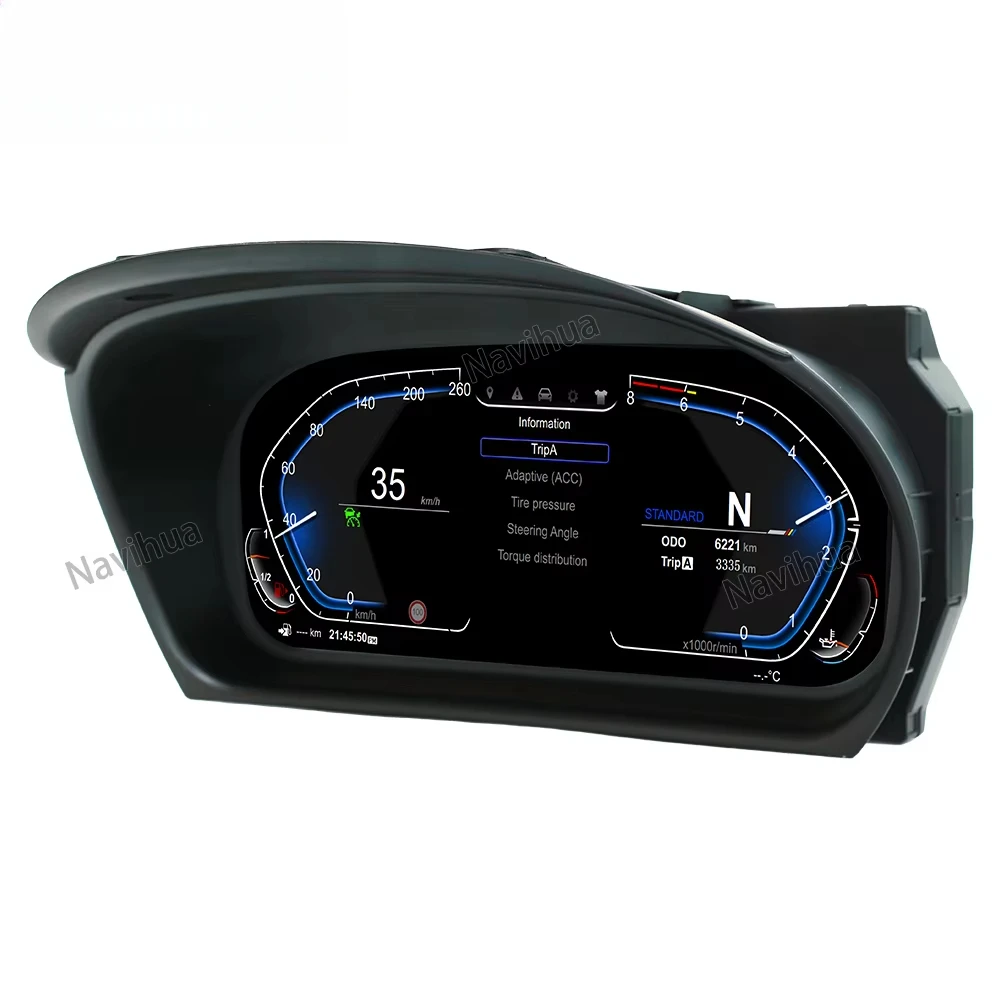 Navihua New Design 10inch Car Digital Cluster Linux System Auto Speedometer LCD Dashboard For 3 Series E90 E91 E92 2005-2012