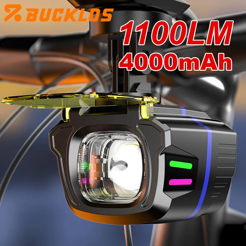 

Bicycle Light 4000mAh Bike Front Light Remote Control LED Flashlight Rechargeable Headlight with Power Bank Cycling Accessories