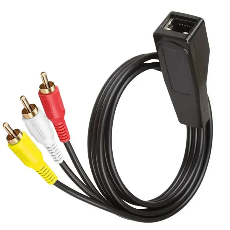 B50B-RJ45 hembra a 3RCA Rj45 a 3 flor de loto con extensor y cable de red para extender 305 metros de cable de audio y vídeo