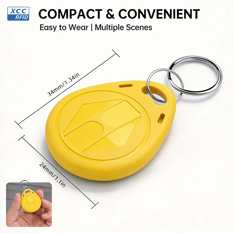 125KHz RFID Keyfobs TK4100 Chip Read Only ID Tags Waterproof Keychain for Door Access Control Hotel Gym Lock System
