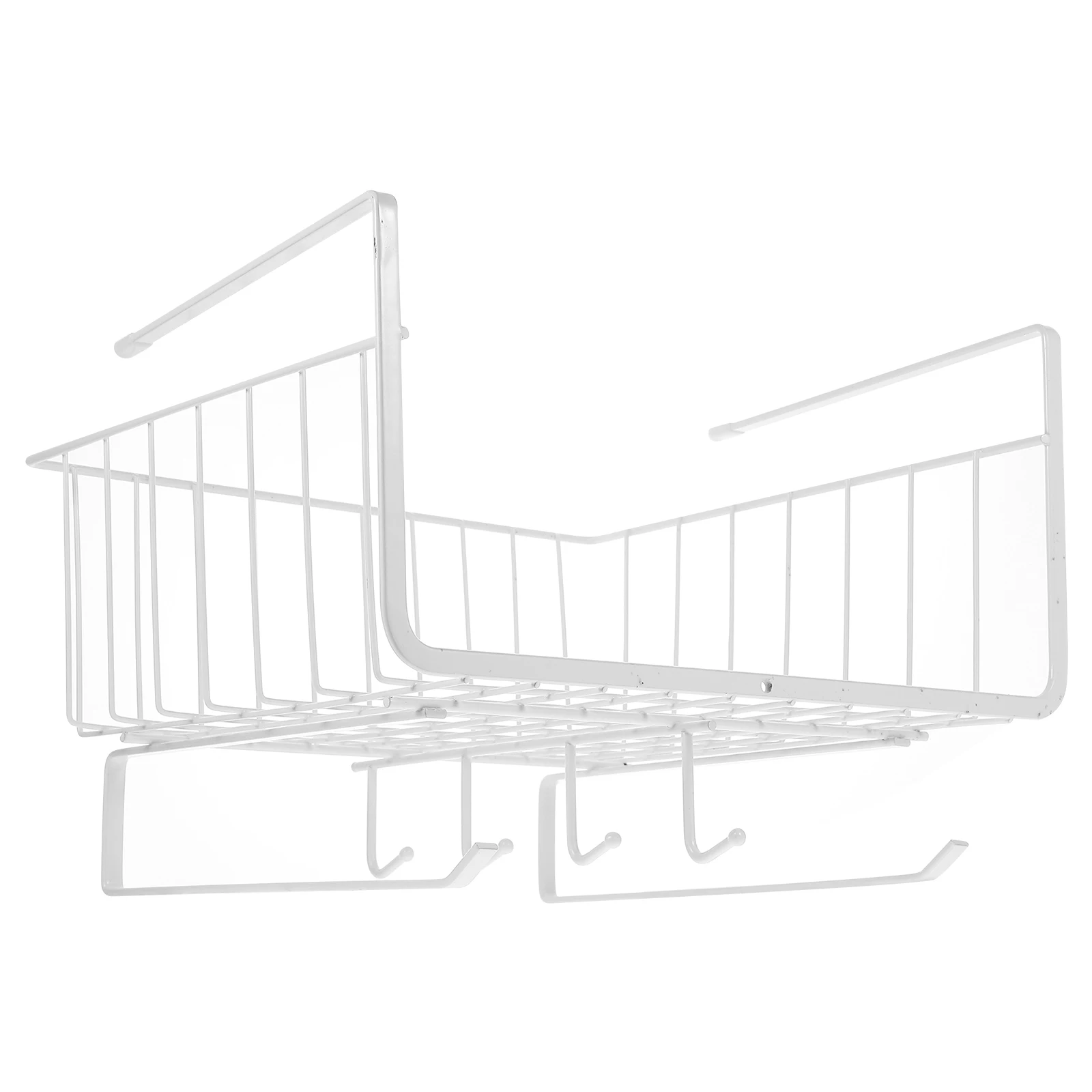 

Organiser Cabinet Hanging Basket Storage under Multipurpose White Carbon Steel Office Wire Baskets