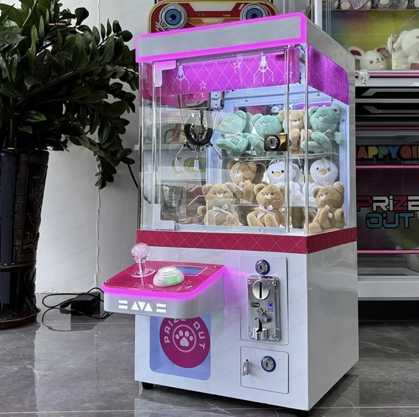 Single-person Coin-operated Children's Mini Claw Machine, Fully Transparent Gacha Machine Vending Machine